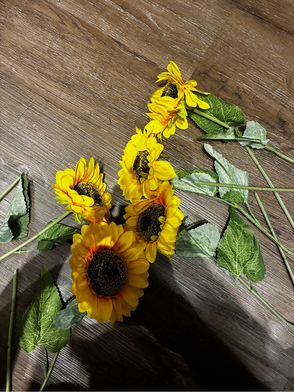Artificial Sunflower Stem Bouquet - Yellow -